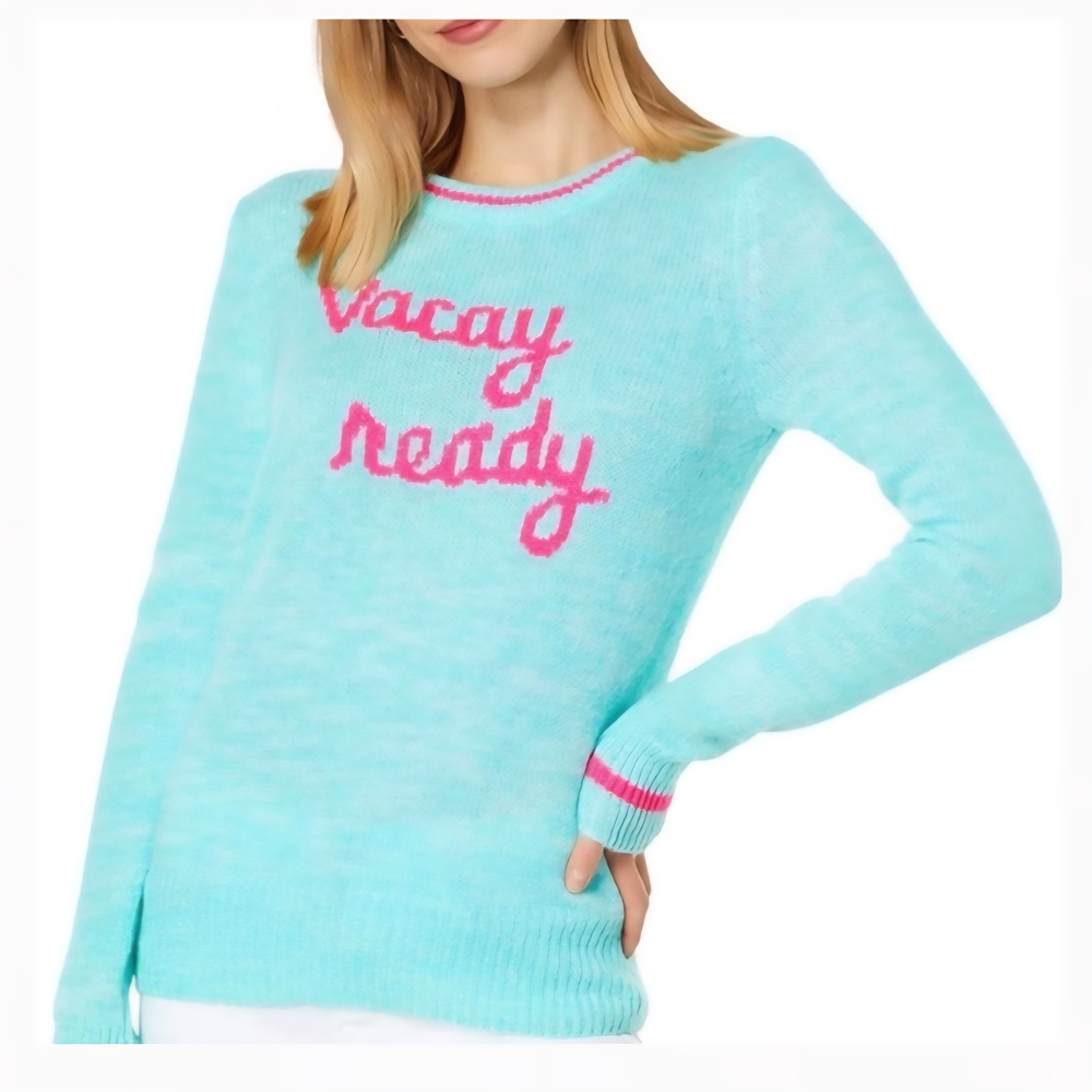 Lilly Pulitzer Surf Blue Vacay Ready Rollins Sweater